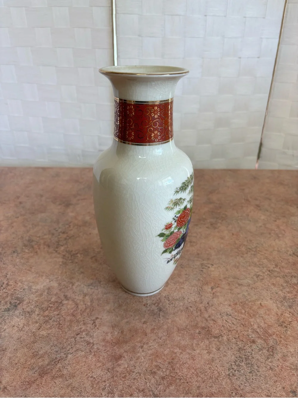 Vintage Japanese Satsuma porcelain vase